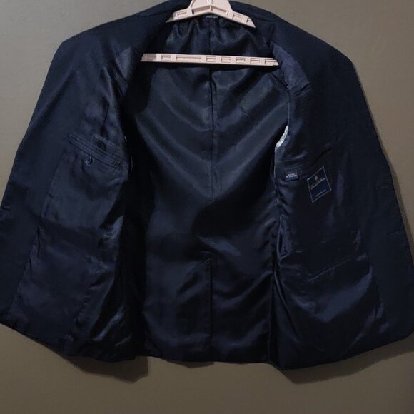 Brooks Brothers Navy Blue 100% Wool 2 Piece Suit 40S/ 34 W - Picture 6 of 10